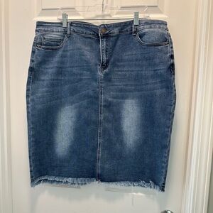 NWT Inherit Denim midi skirt